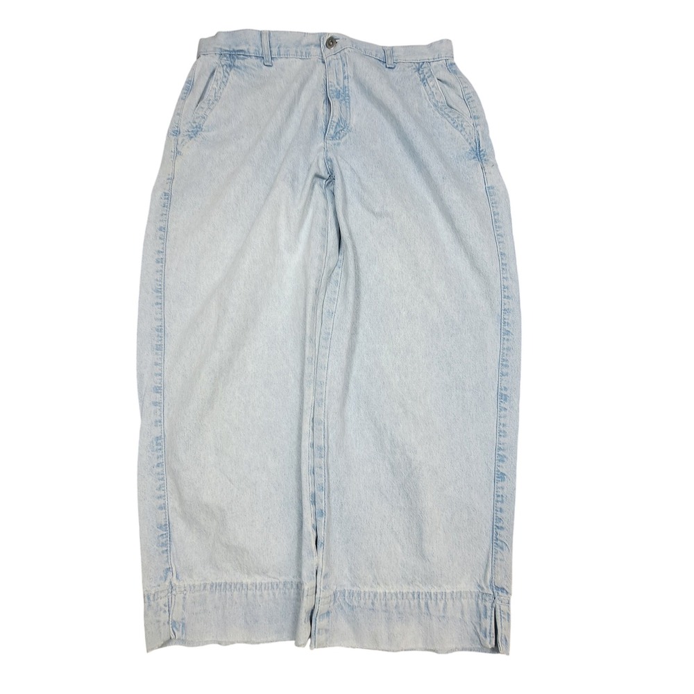 Liz Claiborne Lizwear Cosette Light Wash Wide Leg Cropped Jeans Womens 14